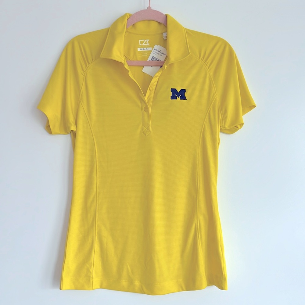 NWT CUTTER AND BUCK MICHIGAN POLO